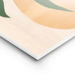 poster feuilles vertes et formes geometriques lightpanel.webp