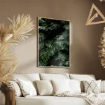 poster feuilles vertes monstera salon.webp