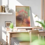 poster fleur delicate en gros plan bureau.webp