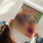poster fleur delicate en gros plan en rouleau.webp