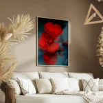 poster fleur rouge salon.webp