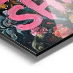 poster fleurs colorees avec texte moderne aluminium.webp