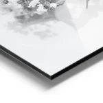 poster fleurs en noir et blanc aluminium.webp