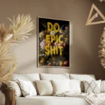 poster fleurs et lettering vibrant salon.webp