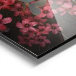 poster fleurs roses aluminium.webp