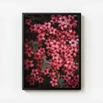 poster fleurs roses avec cadre.webp
