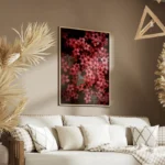 poster fleurs roses salon.webp