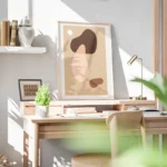 poster formes abstraites douces bureau.webp