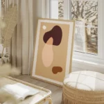 poster formes abstraites douces salon beige.webp