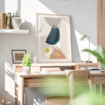 poster formes abstraites modernes bureau.webp
