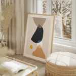 poster formes abstraites modernes salon beige.webp