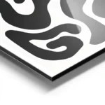 poster formes abstraites noires aluminium.webp