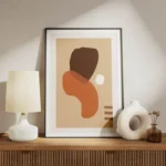 poster formes abstraites terreuses meuble.webp