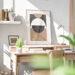 poster formes geometriques abstraites bureau.webp