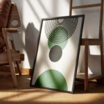 poster formes geometriques colorees encadre.webp