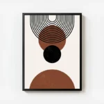 poster formes geometriques terreuses avec cadre.webp