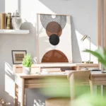 poster formes geometriques terreuses bureau.webp