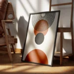 poster formes geometriques terreuses encadre.webp
