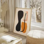 poster formes organiques minimalistes salon beige.webp