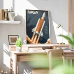 poster fusee spatiale nasa bureau.webp