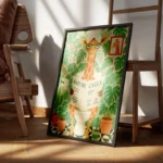 poster girafe aux toilettes encadre.webp