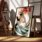 poster godzilla vintage encadre.webp