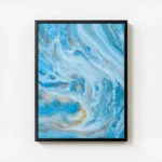 poster gouttes bleues avec cadre.webp