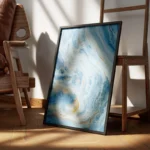poster gouttes bleues encadre.webp