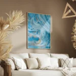 poster gouttes bleues salon.webp