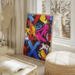 poster graffiti pop art salon beige.webp