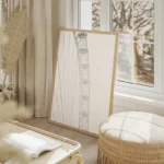 poster grande roue noir et blanc salon beige.webp
