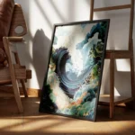poster grande vague artistique encadre.webp