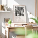 poster gratitude abstrait noir et blanc bureau.webp