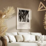 poster gratitude abstrait noir et blanc salon.webp