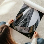 poster gratte ciel moderne en rouleau.webp