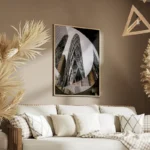 poster gratte ciel moderne salon.webp