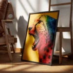 poster guepard arc en ciel encadre.webp