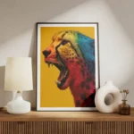 poster guepard arc en ciel meuble.webp