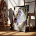 poster gustav klimt gris encadre.webp