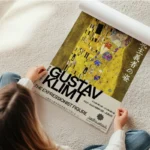 poster gustav klimt jaune en rouleau.webp