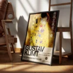 poster gustav klimt jaune encadre.webp
