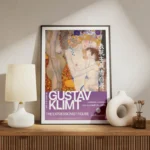 poster gustav klimt violet meuble.webp