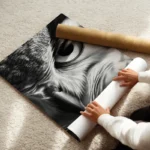 poster hibou grand duc enroule.webp