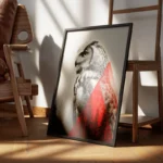 poster hibou minimaliste encadre.webp