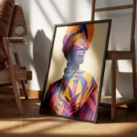 poster homme africain colore encadre.webp