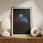 poster homme silhouette porsche meuble.webp