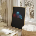 poster homme silhouette porsche salon beige.webp