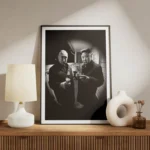 poster hommes politiques en noir et blanc meuble.webp