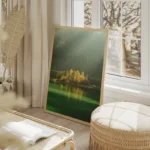 poster ile en fleurs salon beige.webp