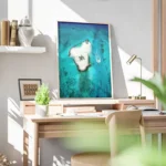 poster ile tropicale turquoise bureau.webp